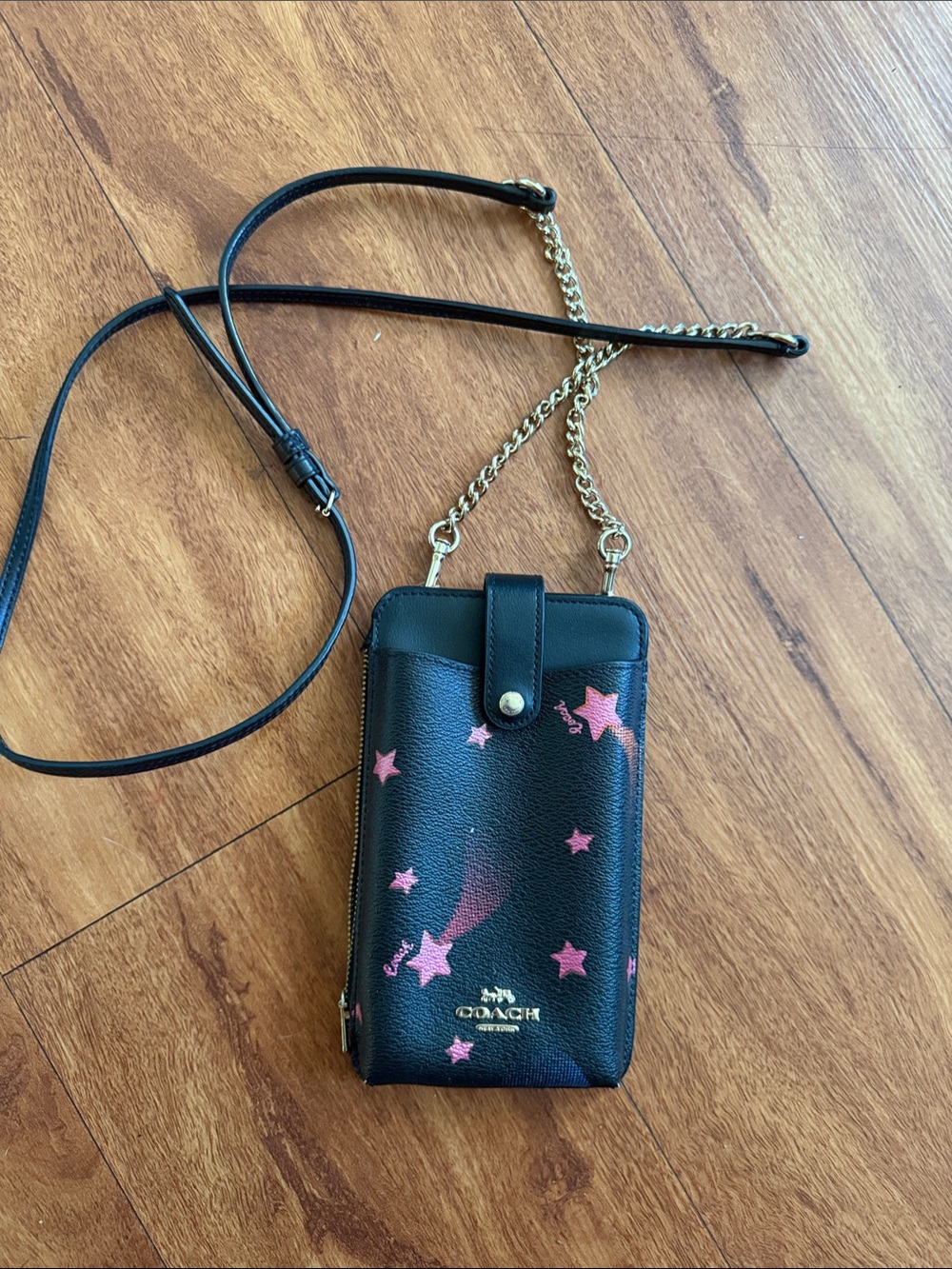 NWOT Coach Phone Crossbody With Shooting Star Print Chalk Multi